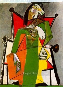 Woman seated in an armchair 2 1941 Pablo Picasso Oil Paintings